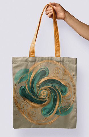 All Over Print Large Tote Bag w/ Pocket