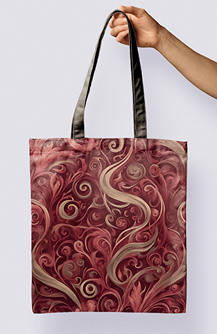 All Over Print Large Tote Bag w/ Pocket