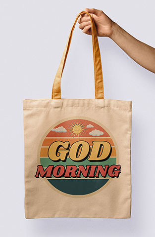 All Over Print Large Tote Bag w/ Pocket